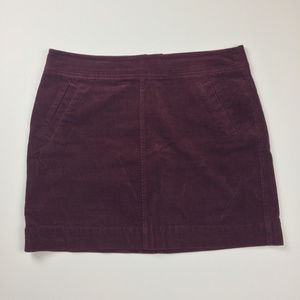 LOFT Corduroy Skirt - Deep Plum, Burgundy